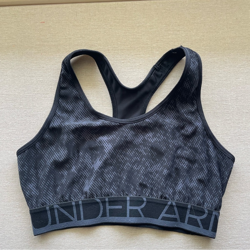 Under Armour S Black Patterned Sports Bra